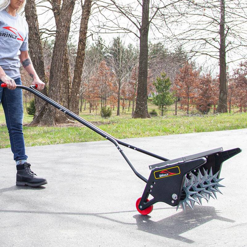 Brinly-Hardy Brinly 18 in. Push Spike Aerator with 3D Steel Tines and Weight Tray - PSA-18BH