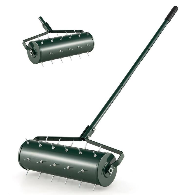 ANGELES HOME 21 in. Manual Lawn Aerator with Detachable Handle and Tine Spikes - 41GT8CK-30GN