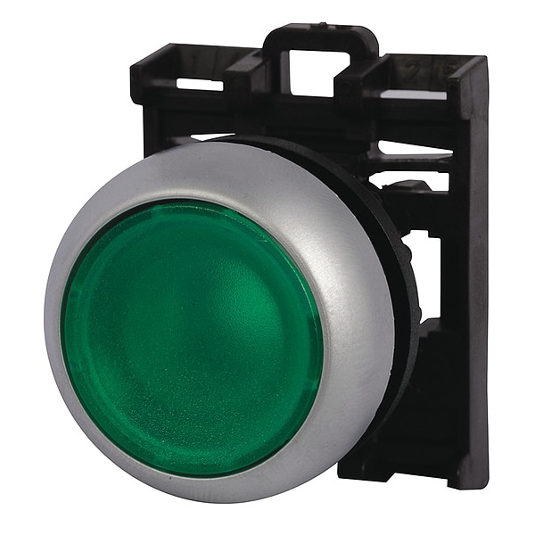 Eaton Iluminado Montaña Pb Sil-bzl Ext Grn, 22.5 mm, Verde - M22-DRL-G