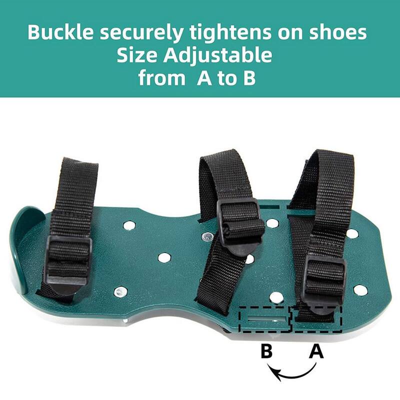ATENGNES 3 Buckle Lawn Aerator Shoes with Adjustable Straps Pre-Assembled Grass Aerator Tools For Yard Lawn - YD240145