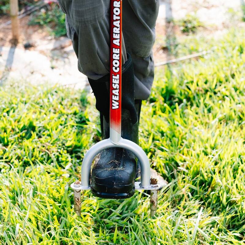 Garden Weasel 40 in. Weasel 2-Tine Core Aerator with Self-Ejecting Plugs - 91818-H