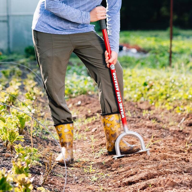 Garden Weasel 40 in. Weasel 2-Tine Core Aerator with Self-Ejecting Plugs - 91818-H