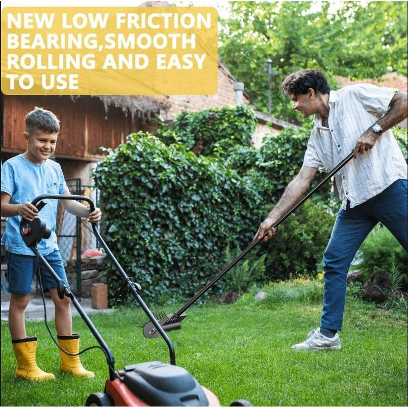 ITOPFOX Heavy-Duty 17 in. 1-Tine Manual Rolling Aerator - HDPH003OT080