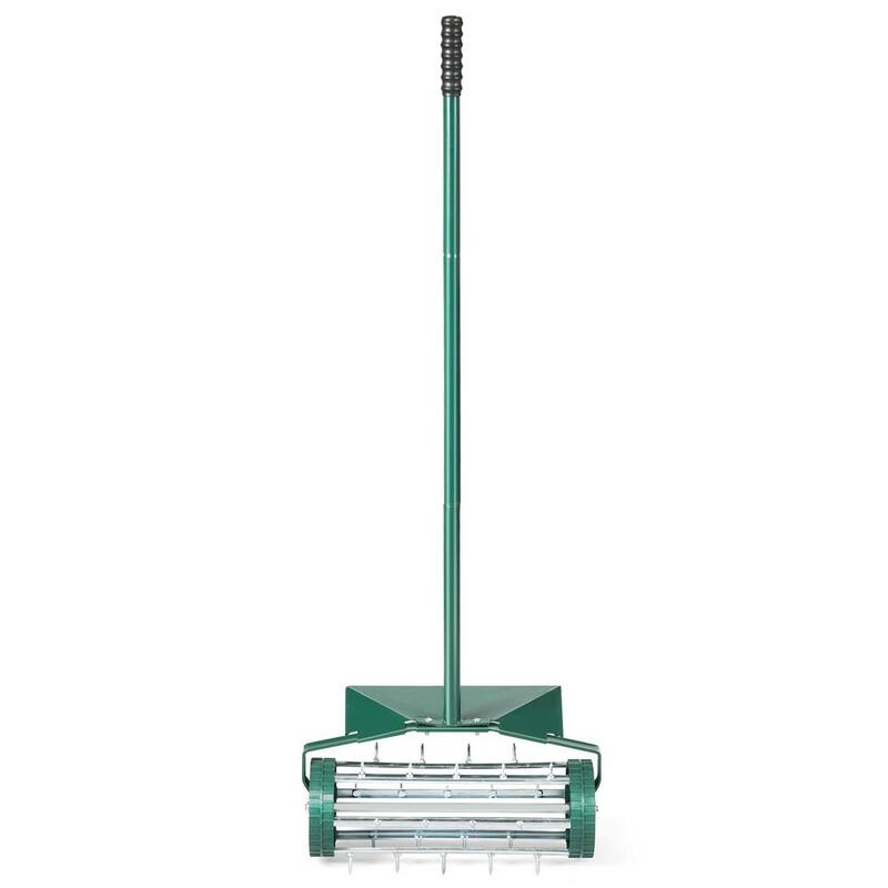 ANGELES HOME 1 1/2 in Tine Rolling Grass Lawn Aerator with Fender - M3464-8GT9925