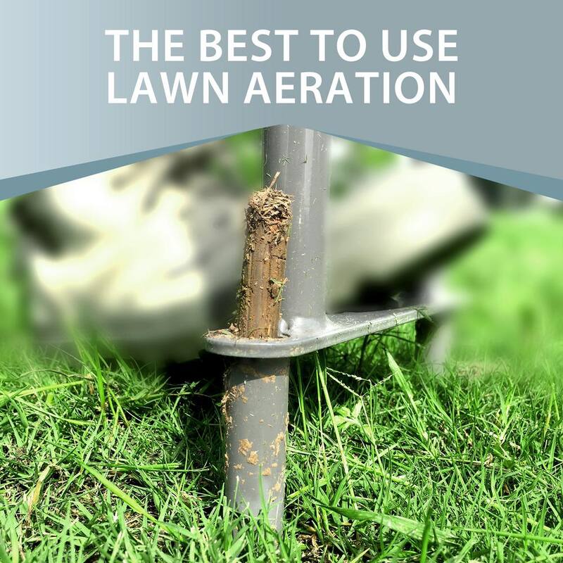 WaLensee 2-Tines Lawn Coring Aerator Core Aerating Tool Garden Tool - GT-LCA001-B-D28