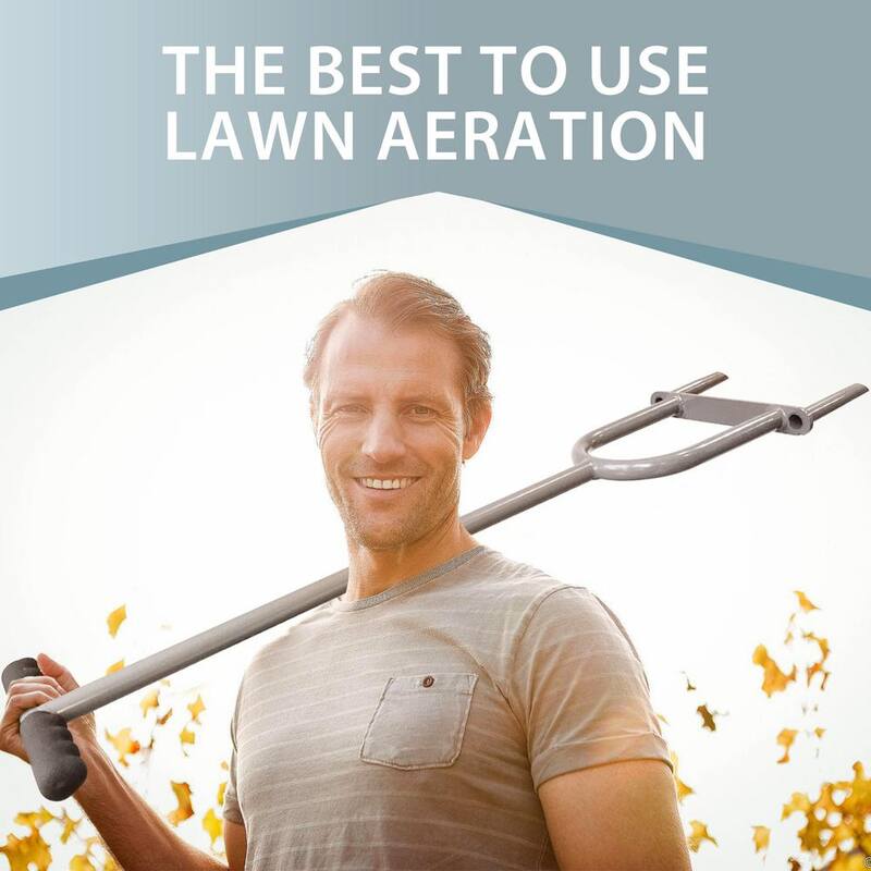 WaLensee 2-Tines Lawn Coring Aerator Core Aerating Tool Garden Tool - GT-LCA001-B-D28