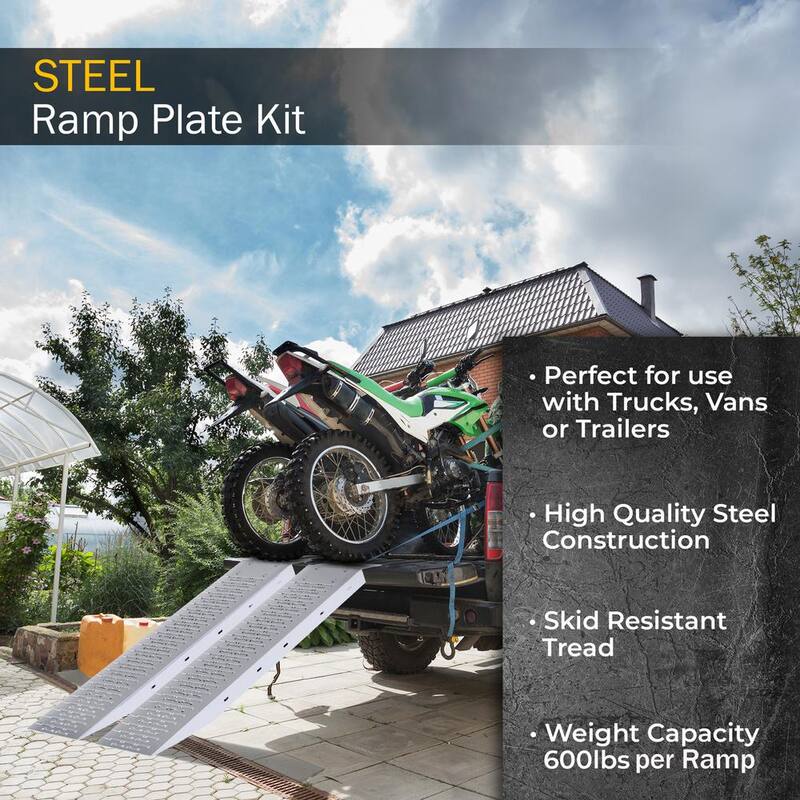 Stalwart Steel Loading Ramps for ATVs, Motorcycles, Mowers and Carts - HW6000032