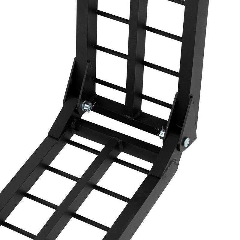 Karl home 10 ft. 1200 lbs. Capacity Aluminum Folding Loading Ramp for Motorcycle, ATV, Tractor, Truck, Trailer, Car (2-Pack) - 566178303775
