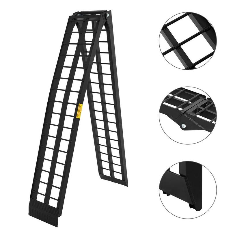 Karl home 10 ft. 600 lbs. Capacity Aluminum Folding Loading Ramp for Motorcycle, ATV, Tractor, Truck, Trailer, Car (1-Pack) - 570575547168