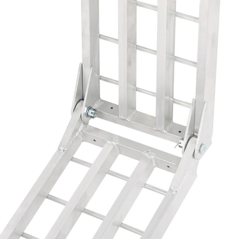 Karl home 7.5 ft. 1500 lbs. Capacity 4-Beam Heavy-Duty Aluminum Folding Loading Ramp for ATV, Tractor, Truck, Trailer Car (2-Pack) - 566098789420