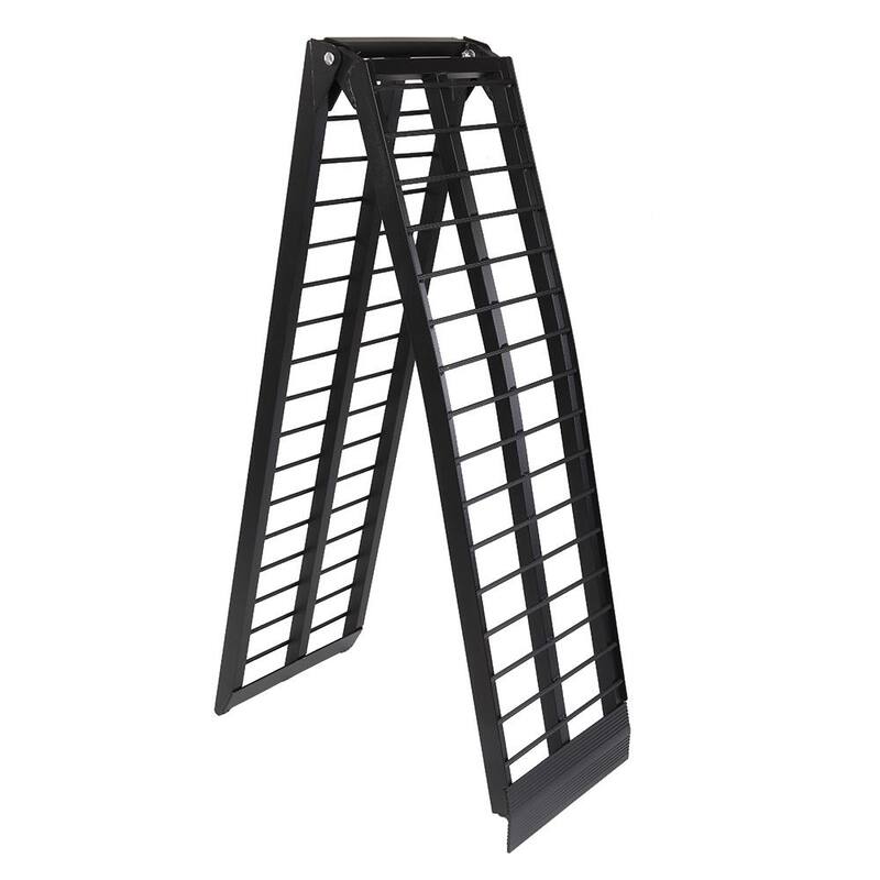 Karl home 10 ft. 900 lbs. Capacity Aluminum Folding Loading Ramp for Motorcycle, ATV, Tractor, Truck, Trailer, Car (1-Pack) - 568995864965