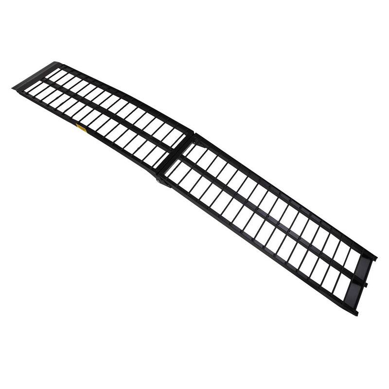 Karl home 10 ft. 900 lbs. Capacity Aluminum Folding Loading Ramp for Motorcycle, ATV, Tractor, Truck, Trailer, Car (1-Pack) - 568995864965