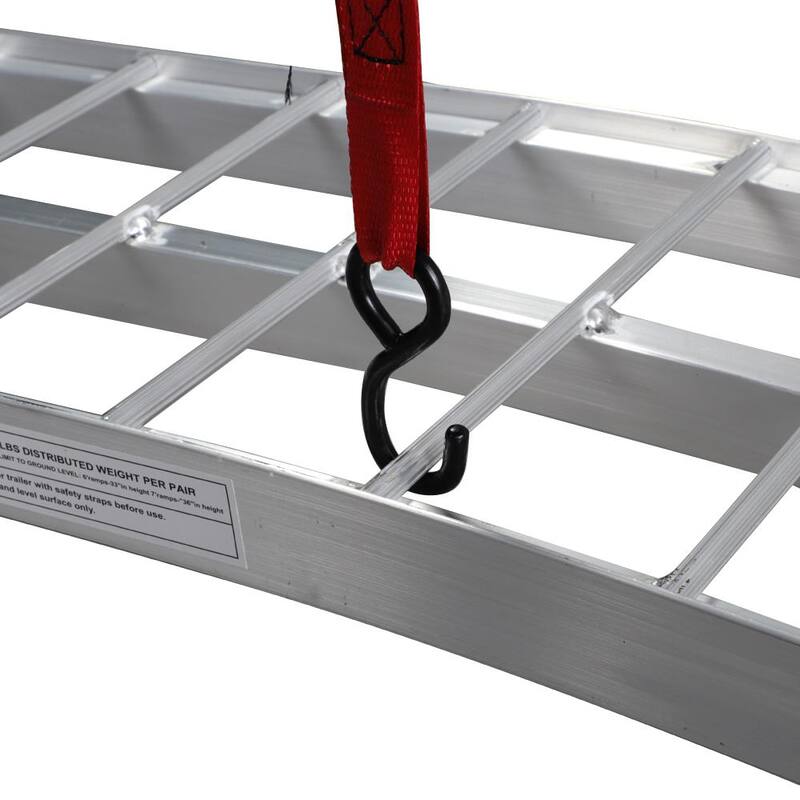 Karl home 7.5 ft. 1500 lbs. Capacity Heavy-Duty Aluminum Folding Loading Ramp for ATV, Tractor, Truck, Trailer, Car (2-Pack) - 565281764534