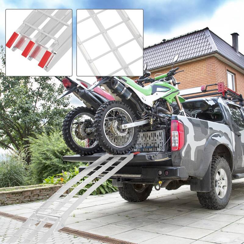 Karl home 7.5 ft. 1500 lbs. Capacity Heavy-Duty Aluminum Folding Loading Ramp for ATV, Tractor, Truck, Trailer, Car (2-Pack) - 565281764534