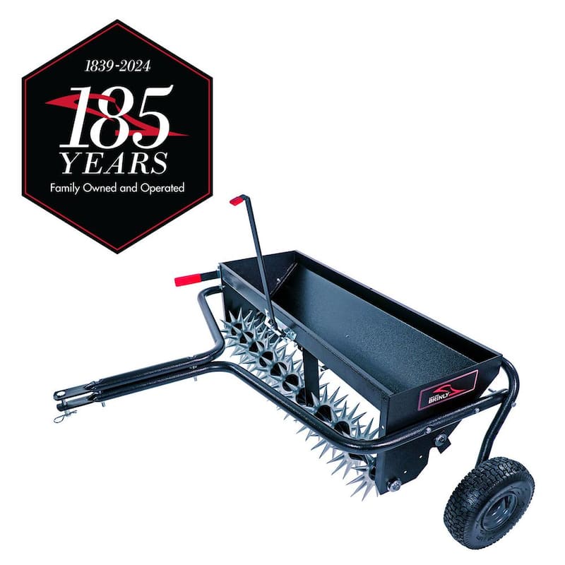 Brinly-Hardy 40 in. Tow-Behind Combination Aerator Spreader with 3-D Steel Tines and Pneumatic Tires - AS2-40BH-G