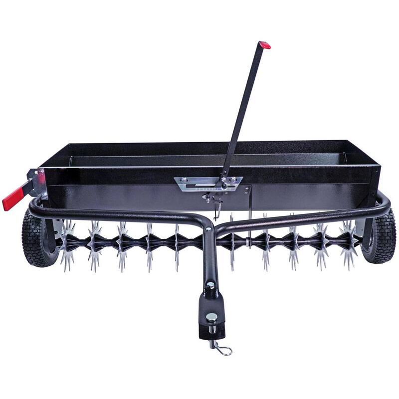 Brinly-Hardy 40 in. Tow-Behind Combination Aerator Spreader with 3-D Steel Tines and Pneumatic Tires - AS2-40BH-G