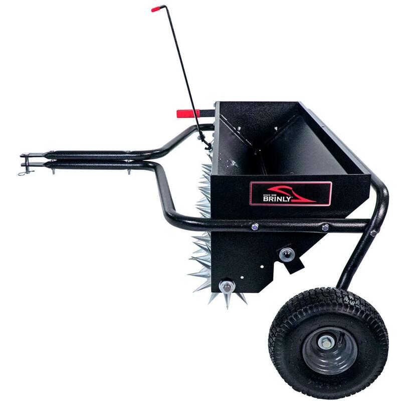 Brinly-Hardy 40 in. Tow-Behind Combination Aerator Spreader with 3-D Steel Tines and Pneumatic Tires - AS2-40BH-G