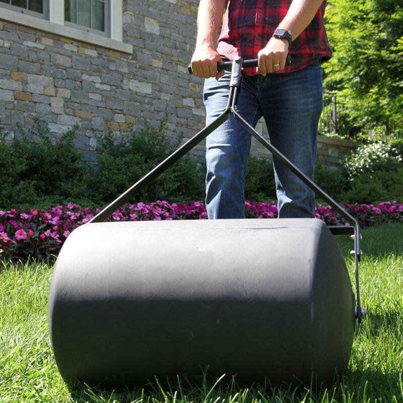 Brinly-Hardy 18 in. x 24 in. 270 lb. Combination Push/Tow Poly Lawn Roller for Lawn Tractors and Zero-Turn Mowers - PRC-24BH