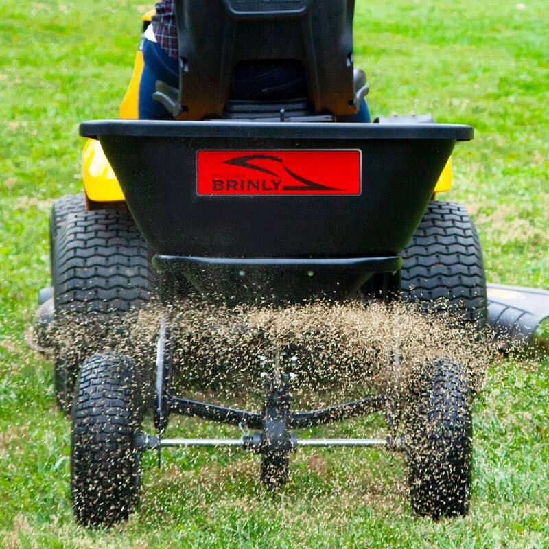 Brinly-Hardy 125 lb. Tow-Behind Broadcast Spreader for Lawn Tractors and Zero-Turn Mowers - BS26BH