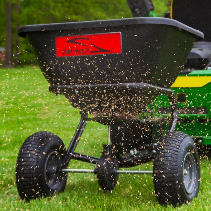 Brinly-Hardy 125 lb. Tow-Behind Broadcast Spreader for Lawn Tractors and Zero-Turn Mowers - BS26BH