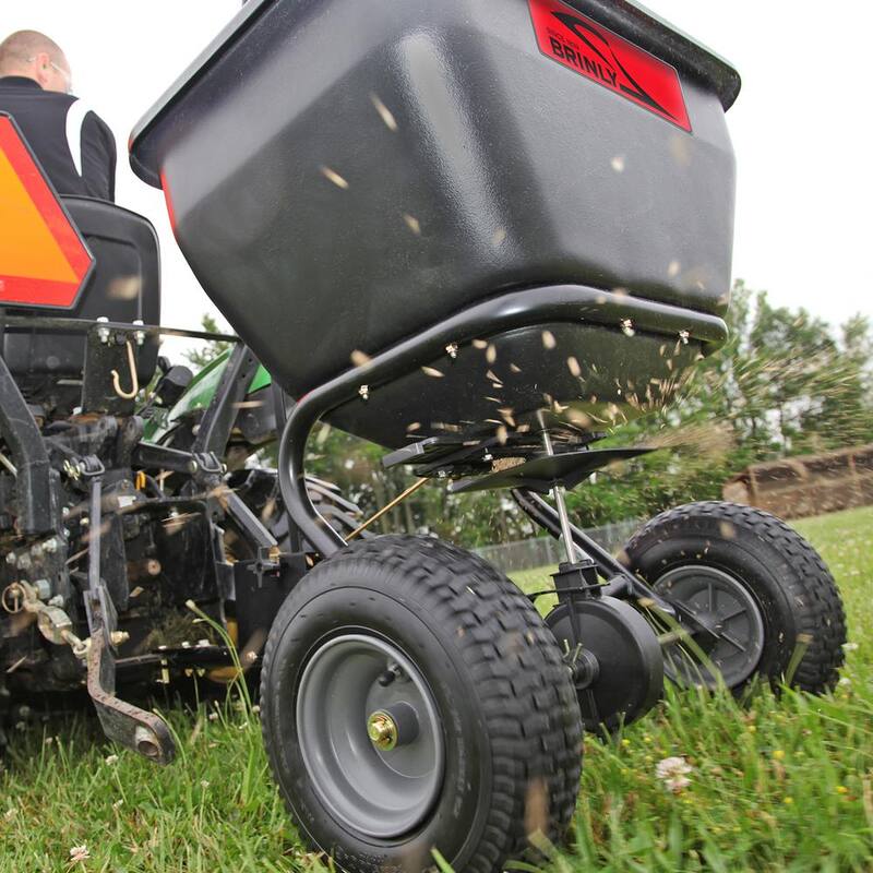 Brinly-Hardy 175 lb. 3.5 cu. ft. Tow-Behind Broadcast Spreader for Lawn Tractors and Zero-Turn Mowers - BS36BH