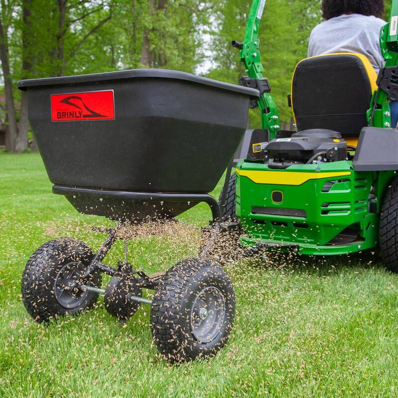 Brinly-Hardy 175 lb. 3.5 cu. ft. Tow-Behind Broadcast Spreader for Lawn Tractors and Zero-Turn Mowers - BS36BH