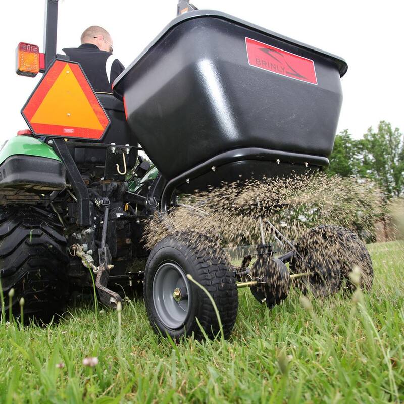Brinly-Hardy 175 lb. 3.5 cu. ft. Tow-Behind Broadcast Spreader for Lawn Tractors and Zero-Turn Mowers - BS36BH