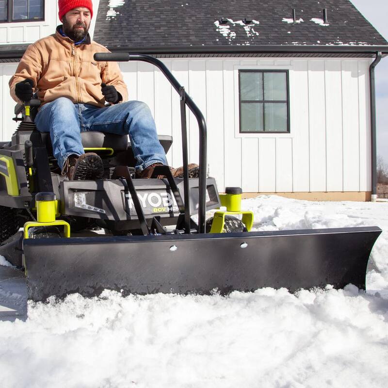 Brinly-Hardy Front Mount Snow Plow for RYOBI Electric Zero-Turn Mowers - FB-42RYZT