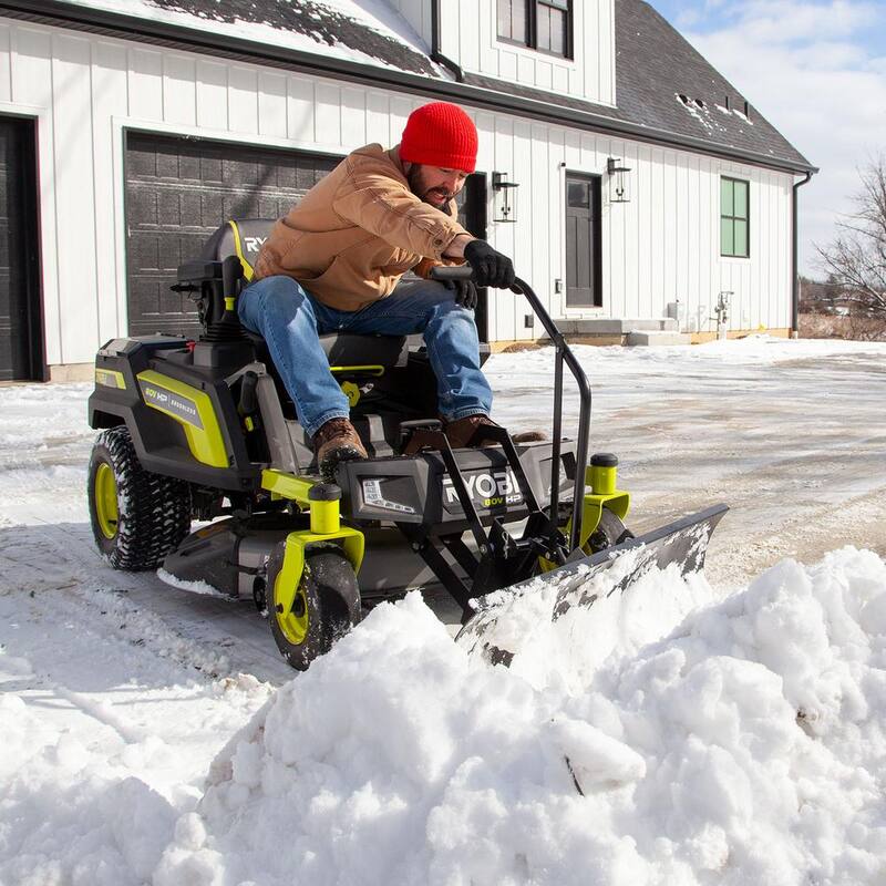 Brinly-Hardy Front Mount Snow Plow for RYOBI Electric Zero-Turn Mowers - FB-42RYZT