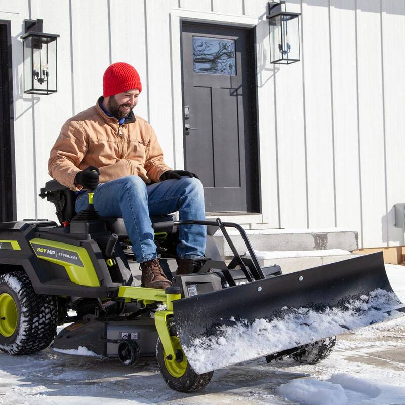 Brinly-Hardy Front Mount Snow Plow for RYOBI Electric Zero-Turn Mowers - FB-42RYZT