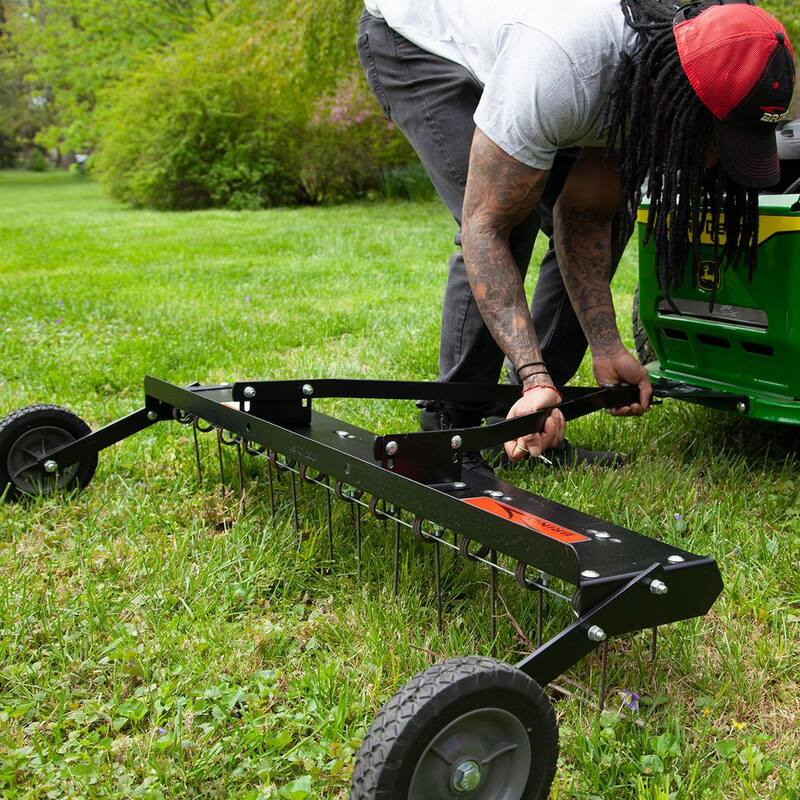 Brinly-Hardy 48 in. Tow-Behind Dethatcher for Lawn Tractors and Zero-Turn Mowers - DT-48BH