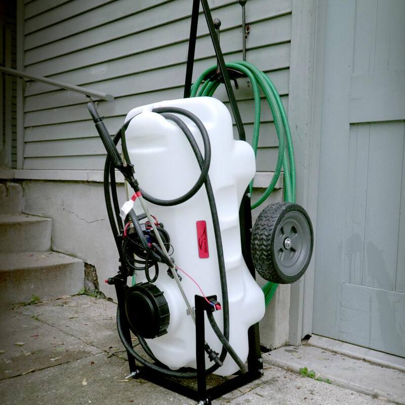 Brinly-Hardy 15 Gal. Tow Behind Lawn Sprayer with Self-Storing Design - ST-152BH