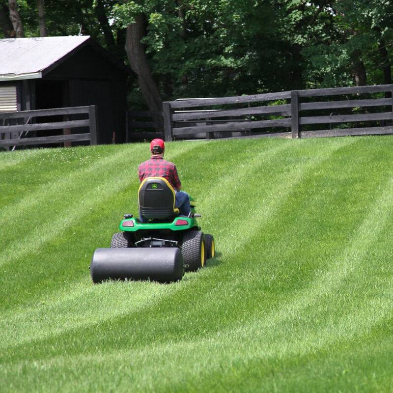 Brinly-Hardy 18 in. x 36 in. 390 lb. Tow-Behind Poly Lawn Roller for Lawn Tractors and Zero-Turn Mowers - PRT-36SBH