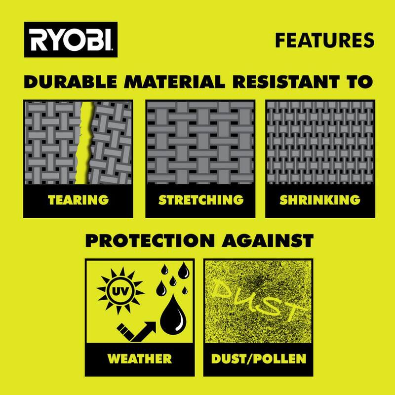RYOBI Weatherproof, UV Resistant Cover for 13 in. and 18 in. Walk Behind Lawn Mowers - ACMC01
