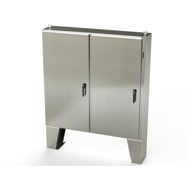 Saginaw Control & Engineering 316 Stainless Steel Electrical Enclosures, 60 in H, 12 in D, 61 in W, NEMA 3R, 4, 4X, 12, 13 - SCE-60XEL6112SS6LP
