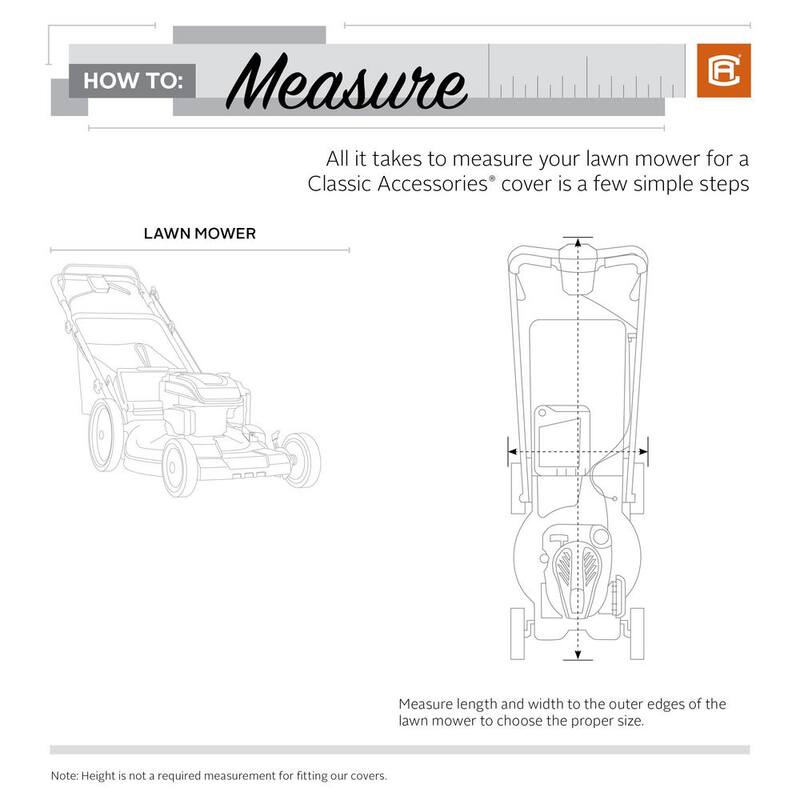 Classic Accessories Walk Behind Lawn Mower Cover - 73117