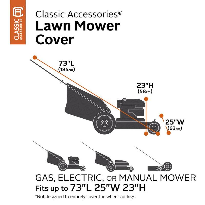 Classic Accessories Walk Behind Lawn Mower Cover - 73117
