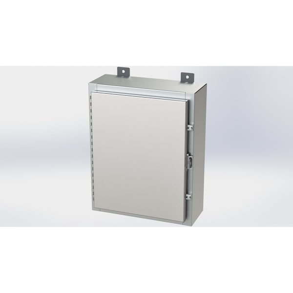 Saginaw Control & Engineering 316 Stainless Steel Electrical Enclosures, 20 in H, 6 in D, 16 in W, NEMA 4X, Hinged - SCE-20H1606SS6LP