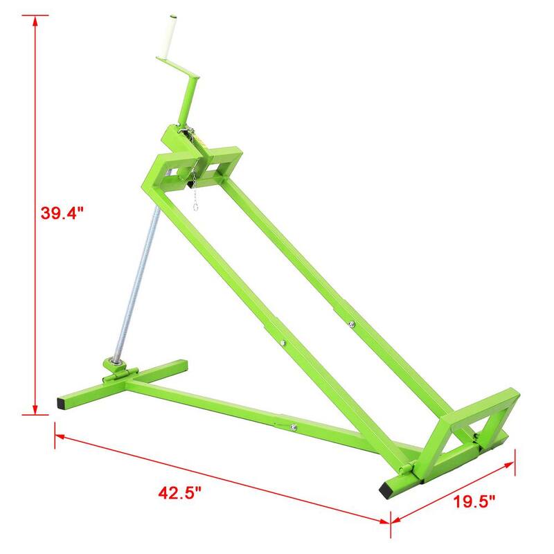 Tatayosi 800 lbs. Capacity Green Lawn Mower Lift for Riding Tractors, 45° Tilt Adjustable Lawn Tractor Lifter - P-DJ-66977