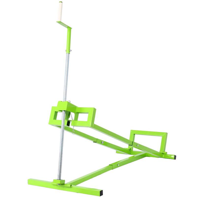 Tatayosi 800 lbs. Capacity Green Lawn Mower Lift for Riding Tractors, 45° Tilt Adjustable Lawn Tractor Lifter - P-DJ-66977