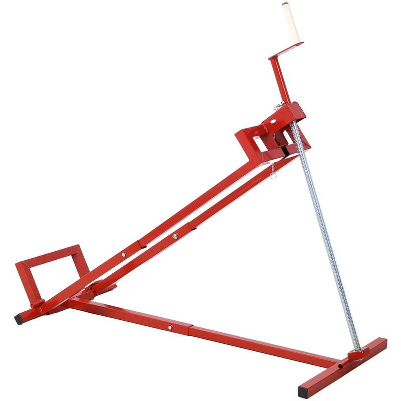 Tatayosi 800 lbs. Capacity Red Lawn Mower Lift for Riding Tractors, 45° Tilt Adjustable Lawn Tractor Lifter - P-DJ-66976