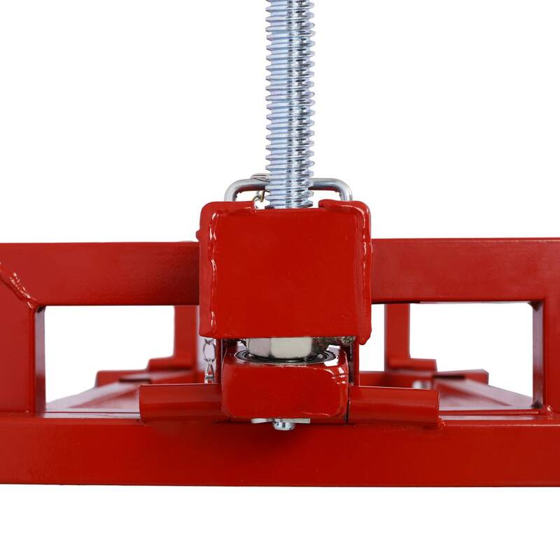 Tatayosi 800 lbs. Capacity Red Lawn Mower Lift for Riding Tractors, 45° Tilt Adjustable Lawn Tractor Lifter - P-DJ-66976