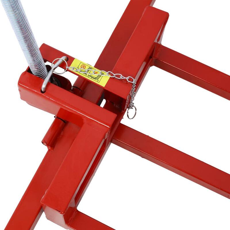 Tatayosi 800 lbs. Capacity Red Lawn Mower Lift for Riding Tractors, 45° Tilt Adjustable Lawn Tractor Lifter - P-DJ-66976