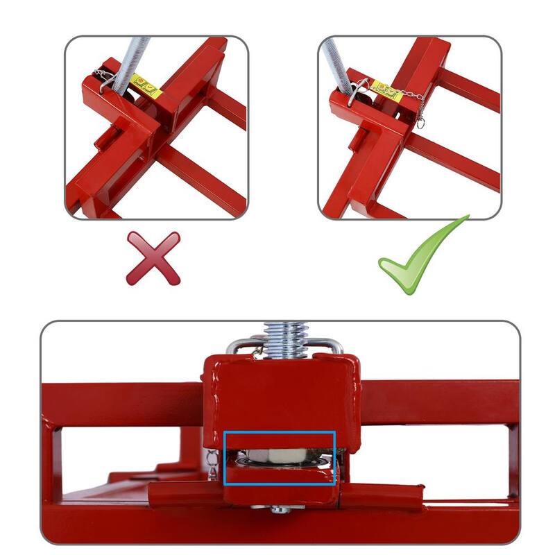 Tatayosi 800 lbs. Capacity Red Lawn Mower Lift for Riding Tractors, 45° Tilt Adjustable Lawn Tractor Lifter - P-DJ-66976