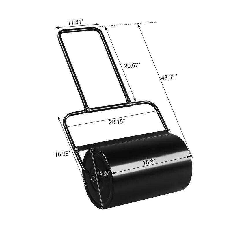 Karl home 19.5 in. Iron Lawn Roller - 707026688990