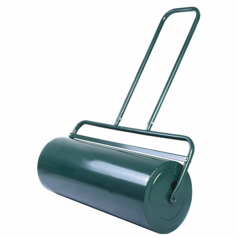 ANGELES HOME 24 in. x 13 in. Tow Lawn Roller Water Filled Metal Push Roller - CK29-GT70