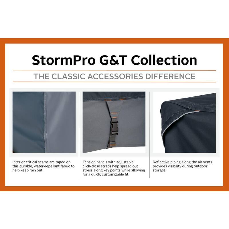 Classic Accessories StormPro RainProof 79 in. L x 46 in. W x 55 in. H Heavy-Duty Zero Turn Mower Cover - 52-232-041001-EC