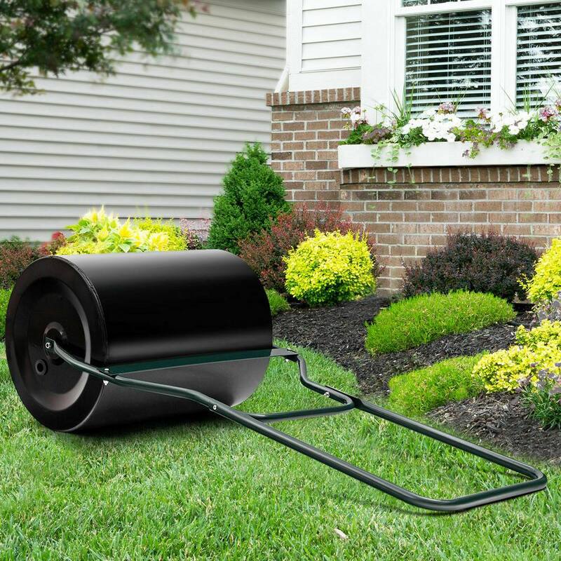 ANGELES HOME 20 in. W x 50 in. L Water and Sand Filled Steel Lawn Roller - M35-8TL411