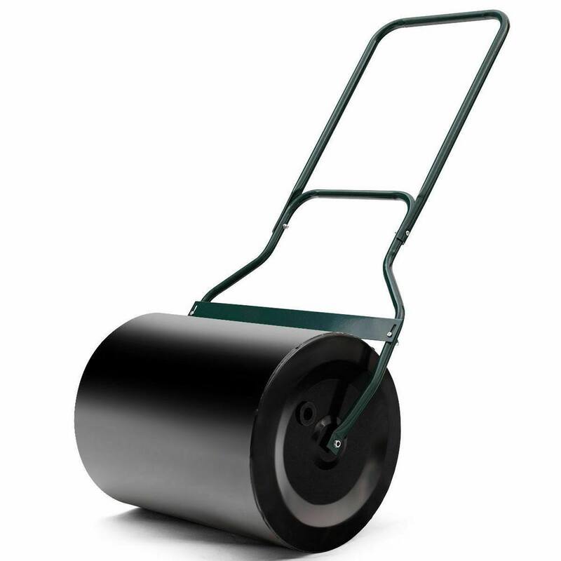 ANGELES HOME 20 in. W x 50 in. L Water and Sand Filled Steel Lawn Roller - M35-8TL411