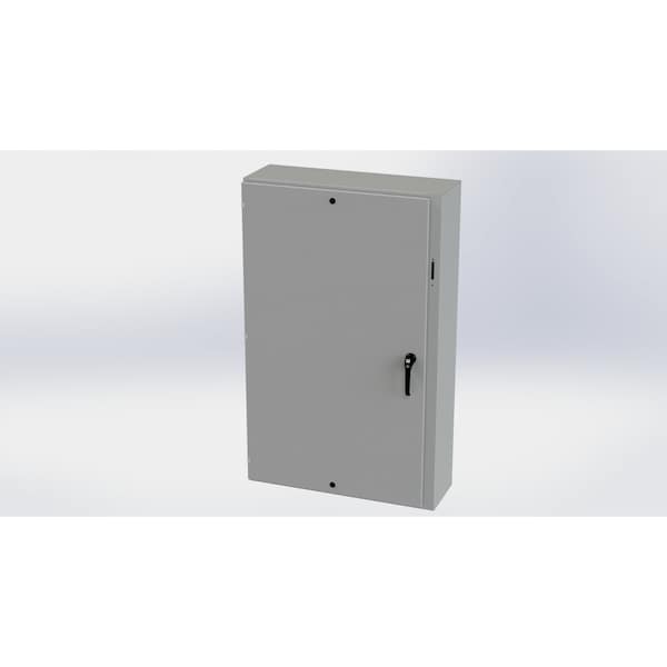 Saginaw Control & Engineering Carbon Steel Electrical Enclosures, 60 in H, 12 in D, 37.38 in W, NEMA 3R, 4, 12, 13, Hinged - SCE-60XEL3712LP